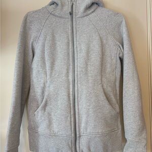 lululemon athletica Light Gray Zip-Up Hoodie
